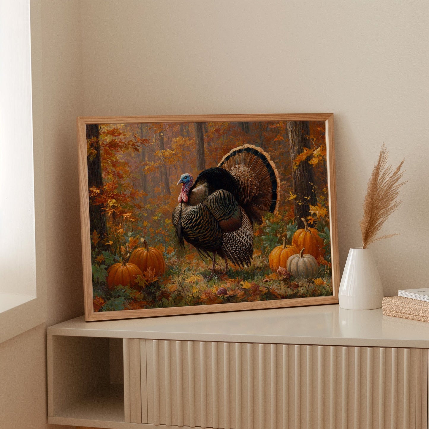 Autumn's Pride Among Pumpkin Fields