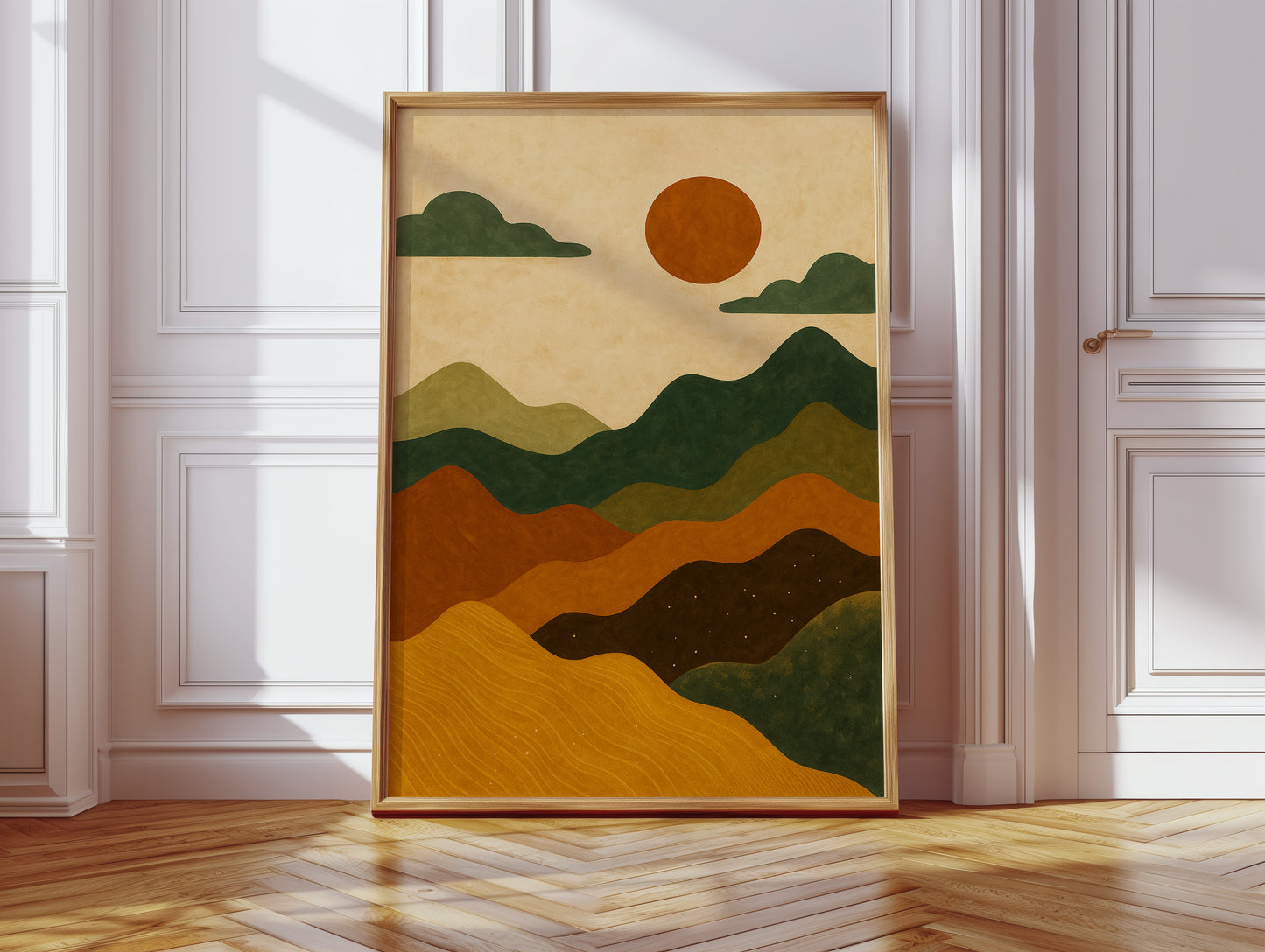 Desert Dunes Under Burnt Sun