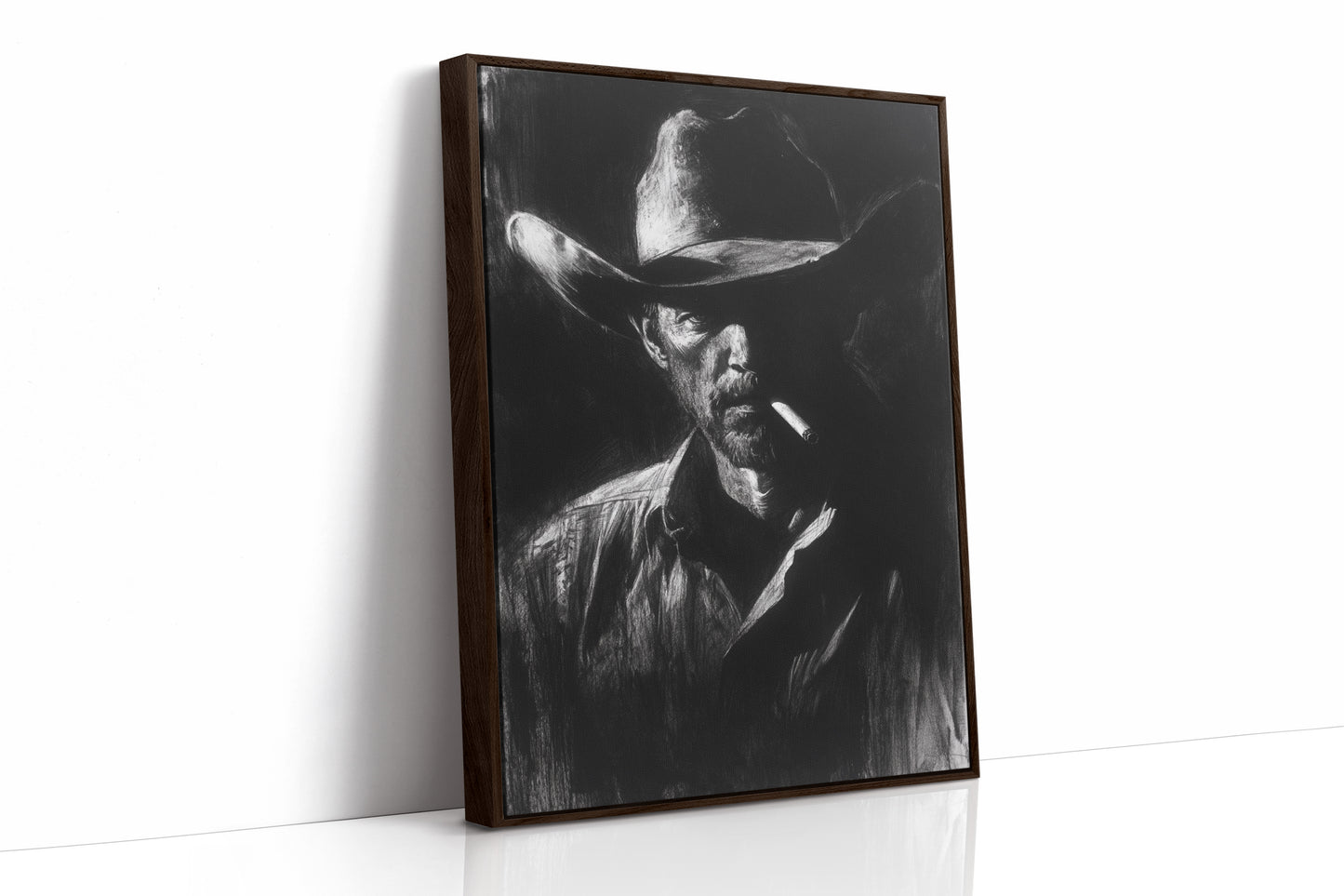 Midnight Cowboy in Charcoal Shadows