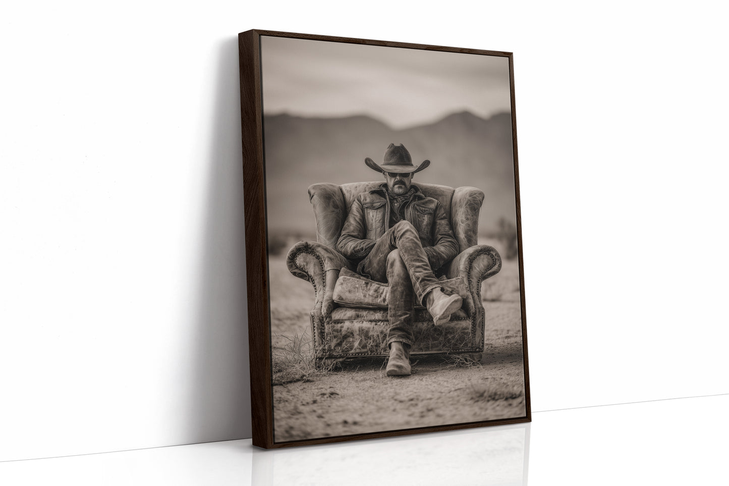 Leather Armchair Holds Desert Solitude