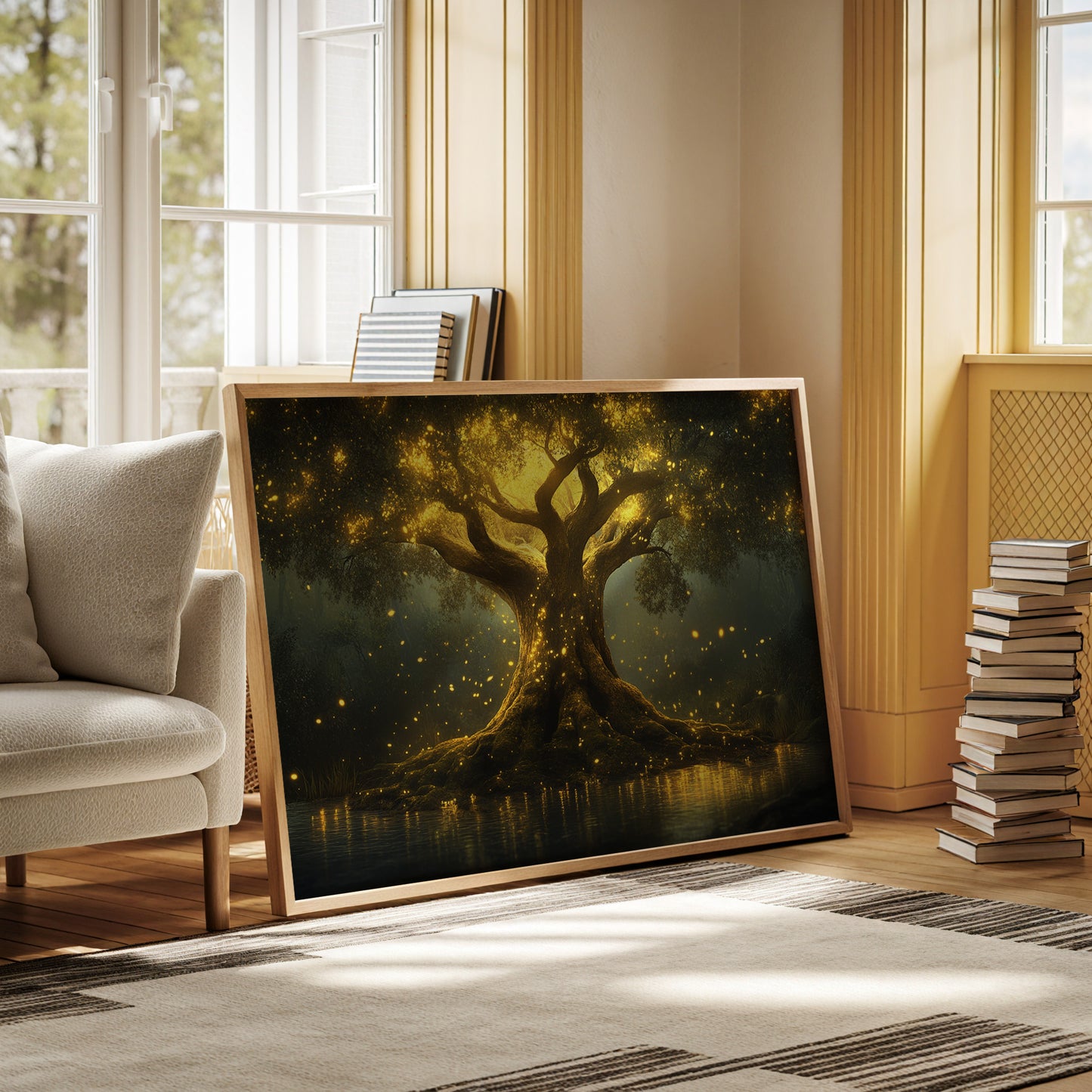 Ancient Light Dances Through Branches