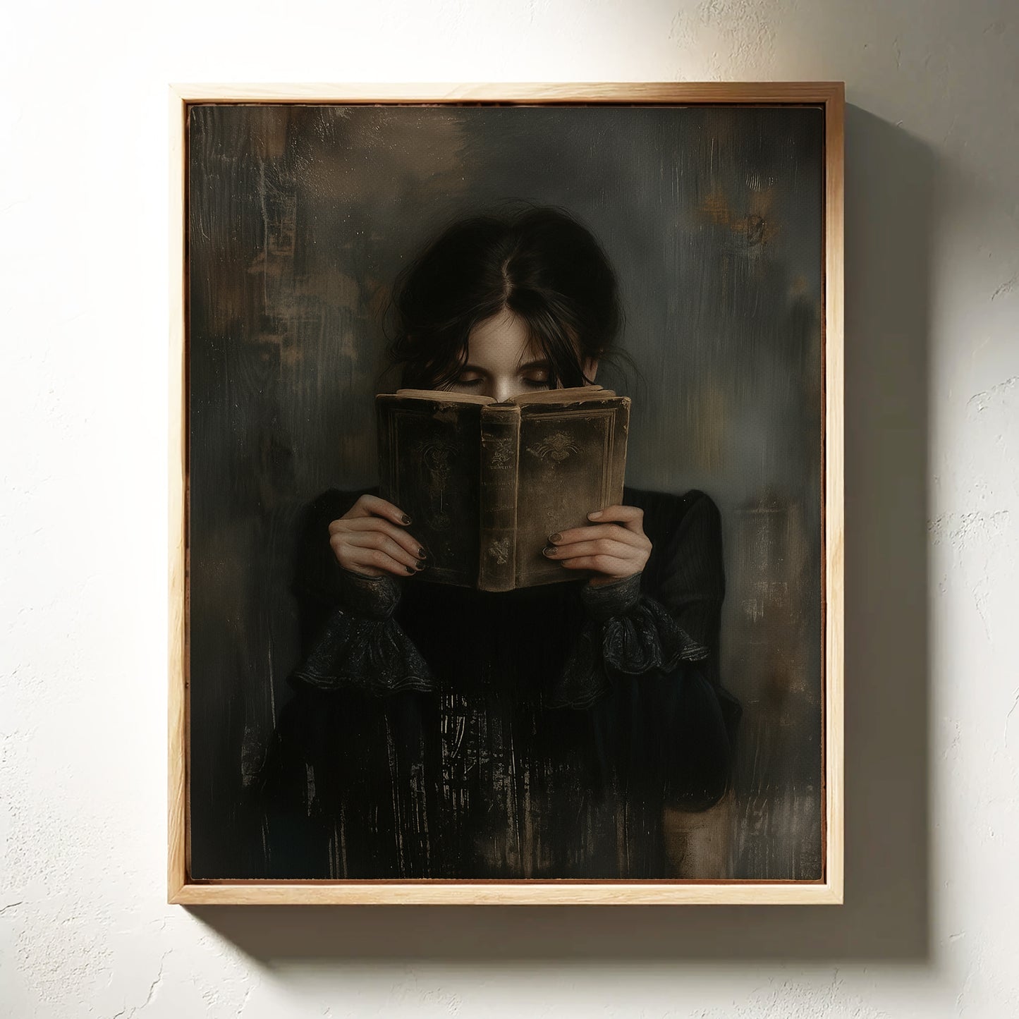 The Reader in Velvet Shadows