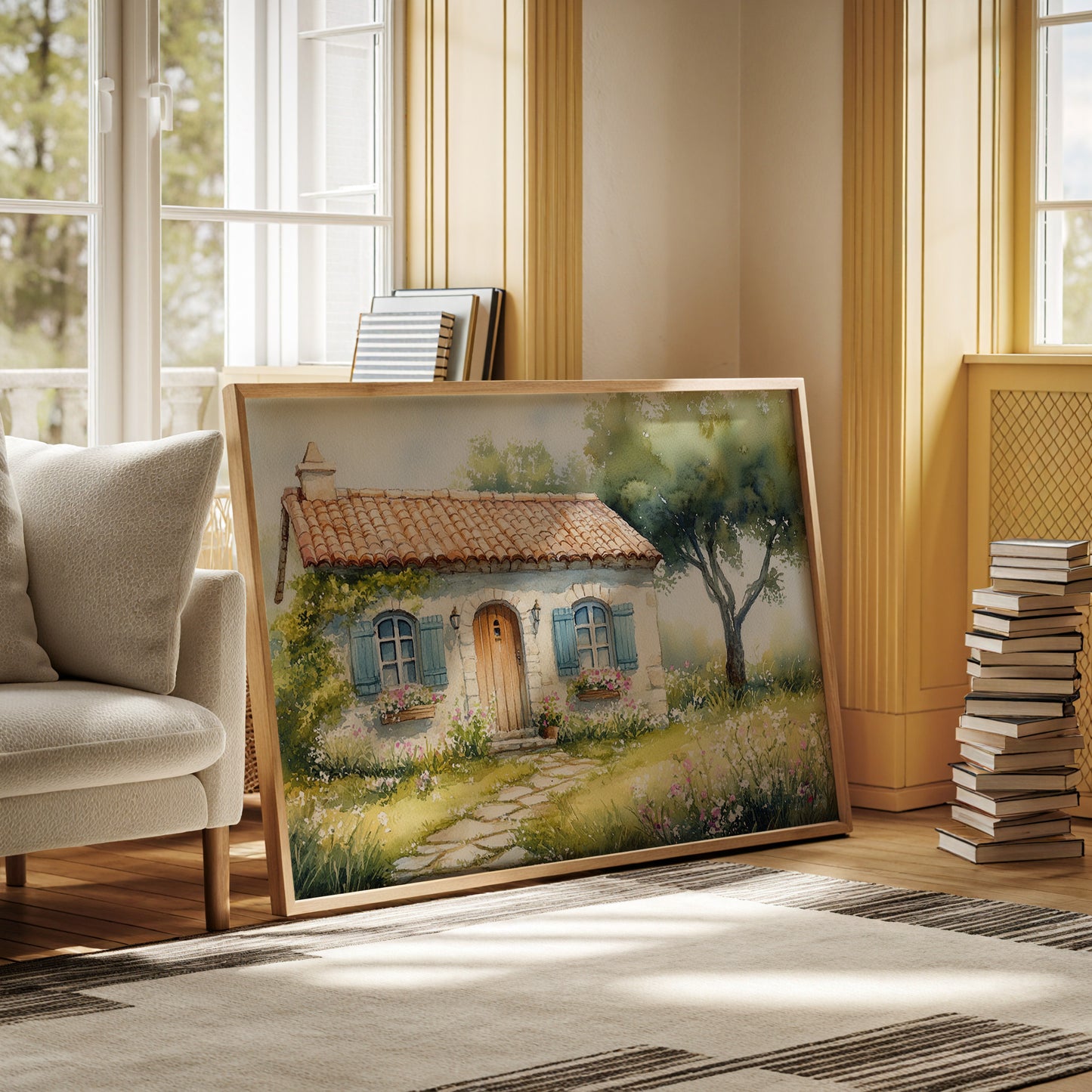 Summer Blooms By Cottage Door