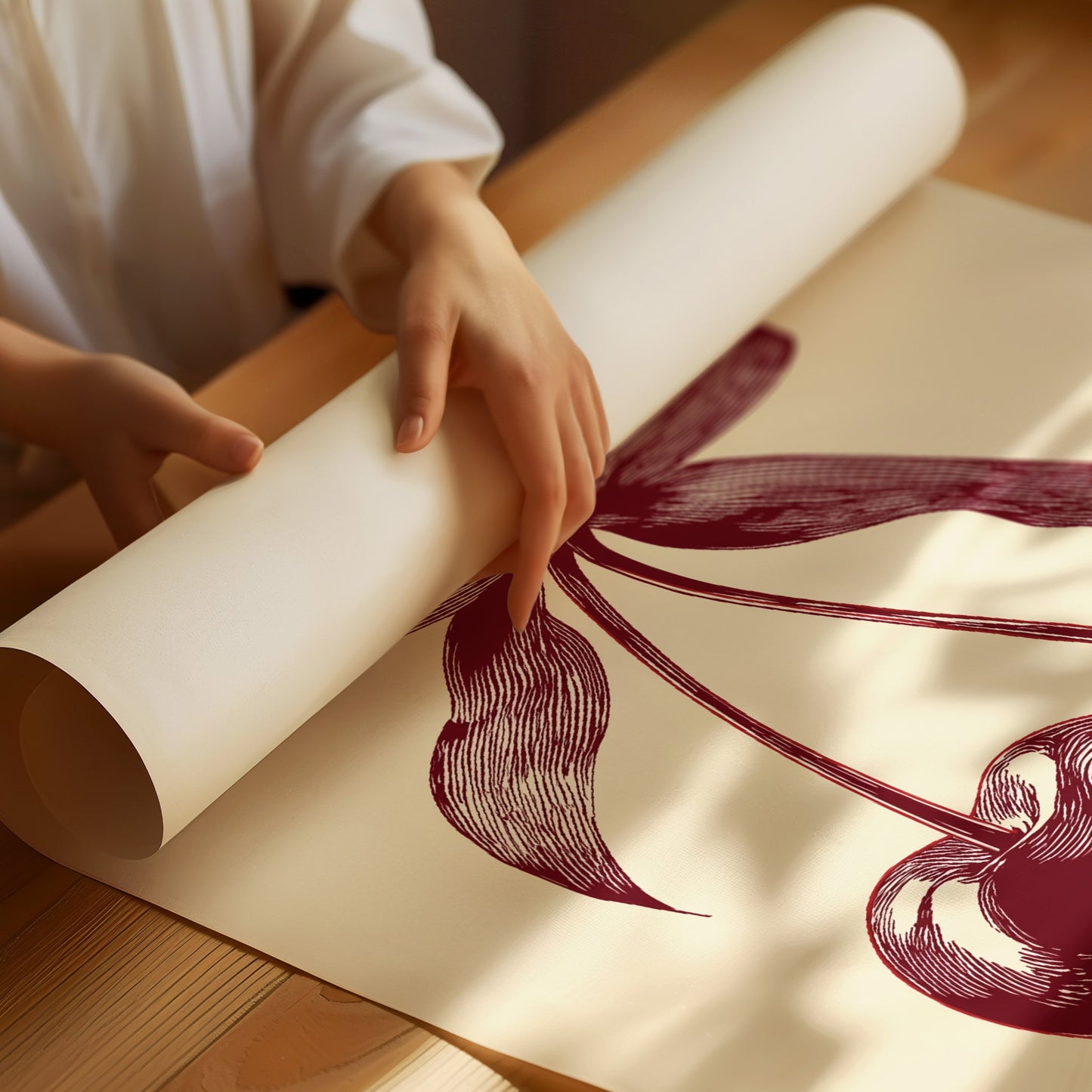 Sweet Burgundy Tied With Affection