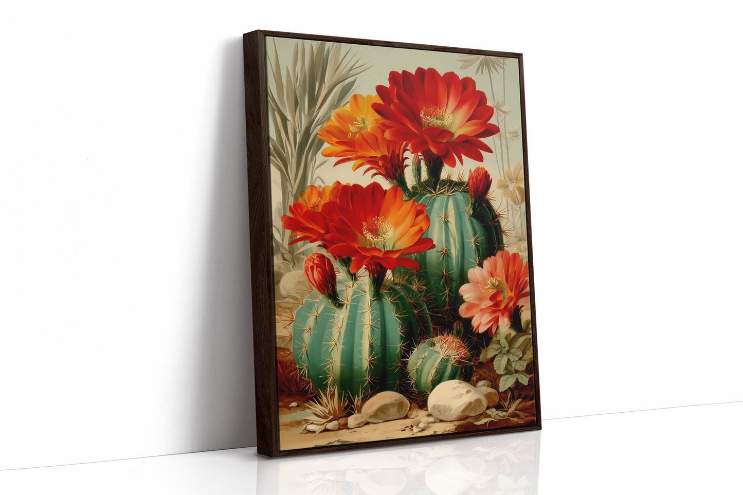 Desert Blooms in Scarlet Light
