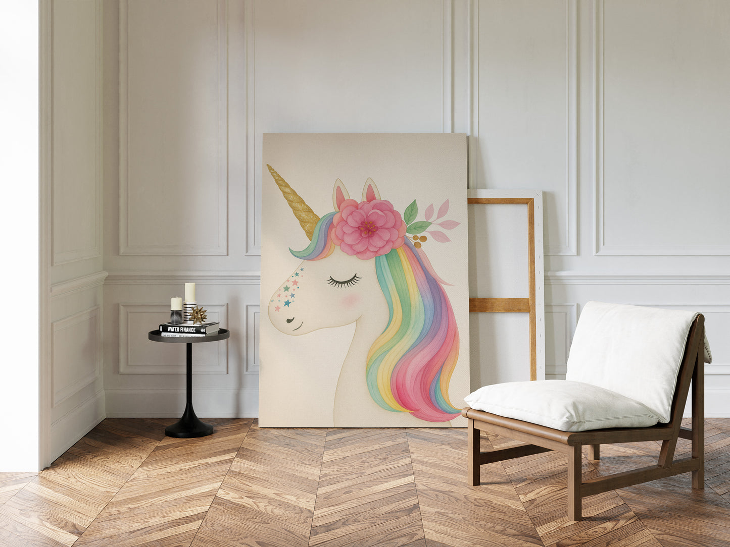 Starlit Unicorn with Rainbow Mane