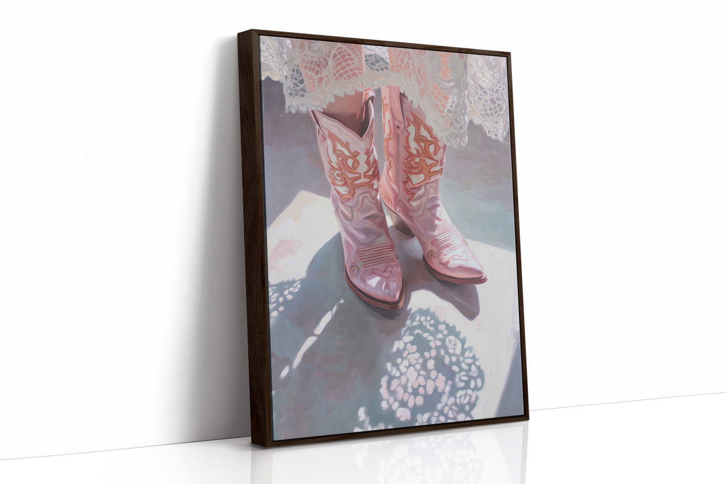 Pink Boots Waltz Through Lace Light