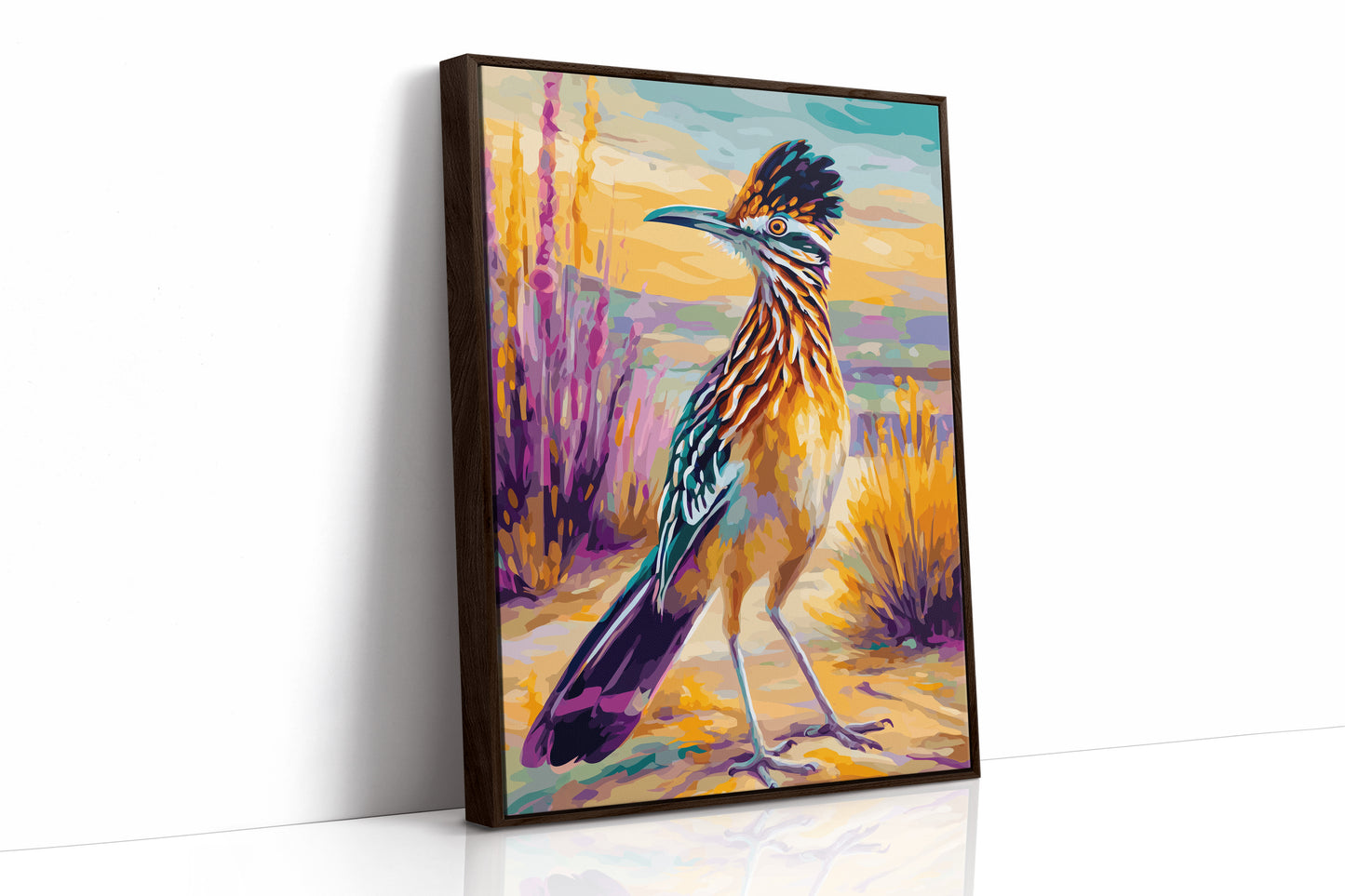 Desert Runner Wears Sunset Feathers