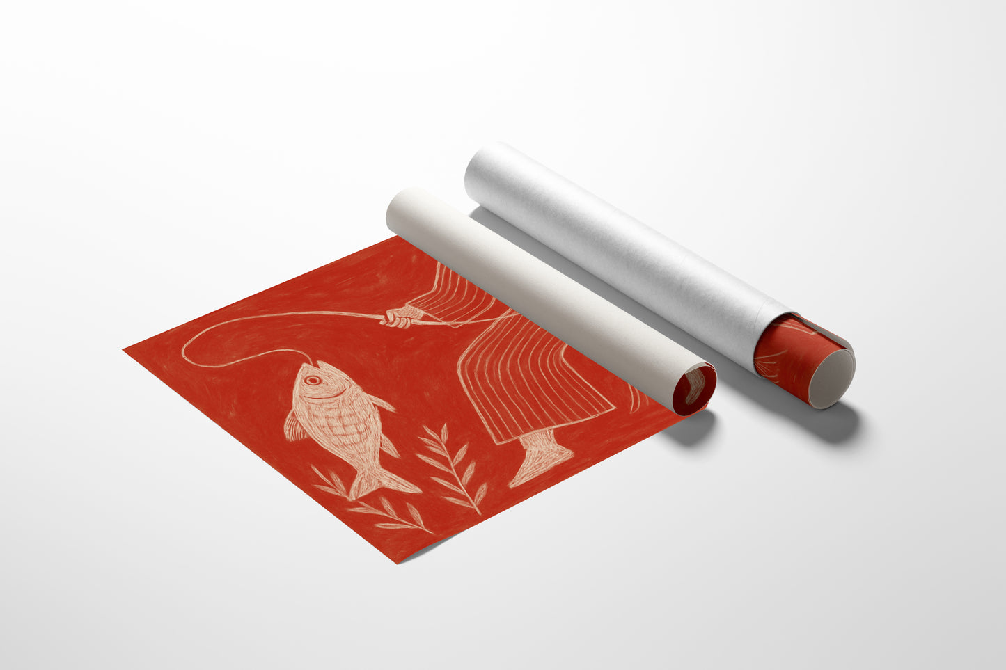 Catch of the Day in Red Chalk