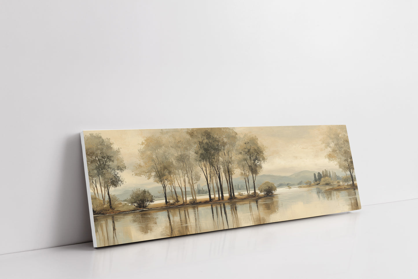 Quiet Lakeside Trees In Soft Golden Light
