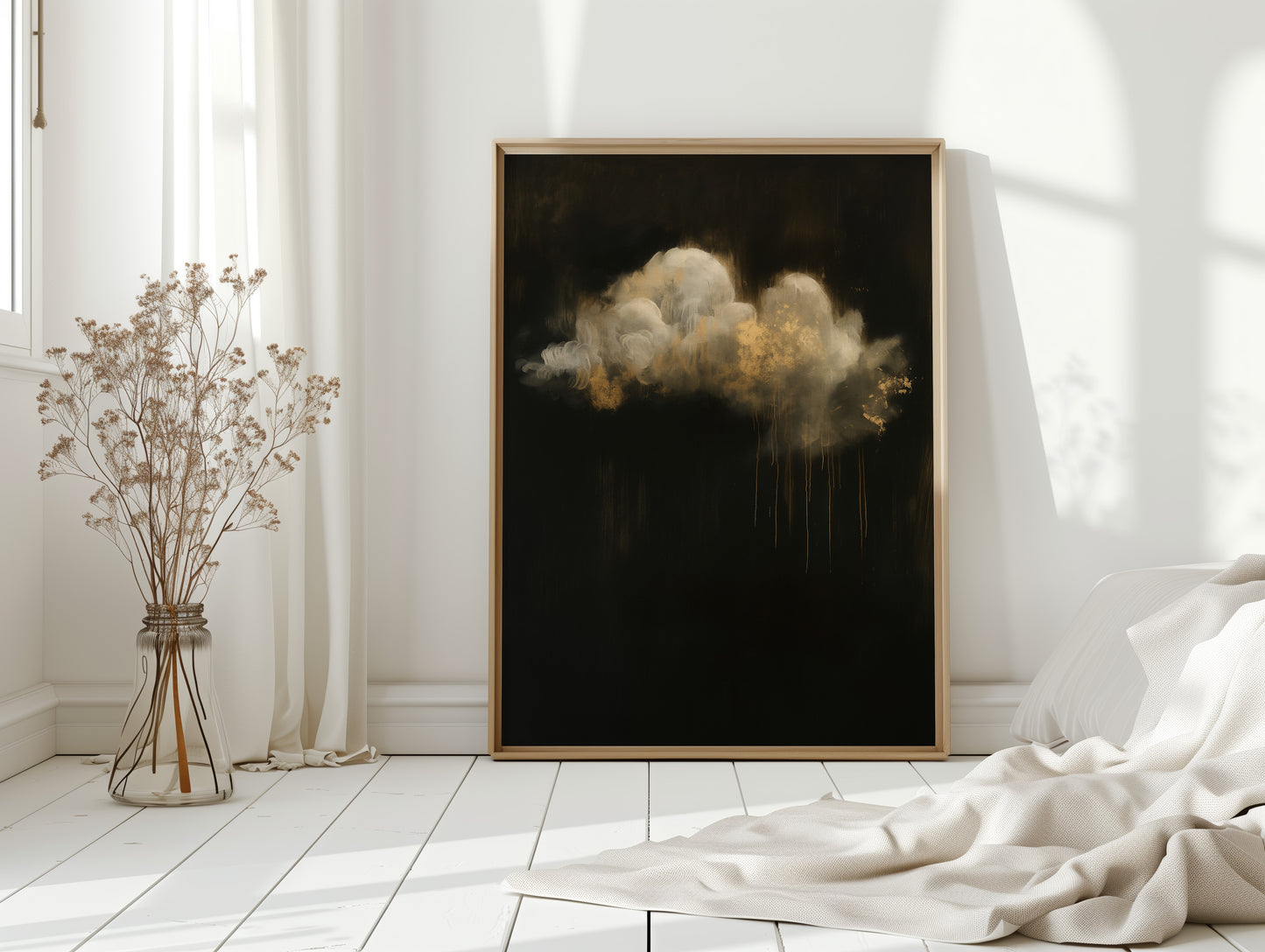 Gold Rain Beneath a Quiet Cloud