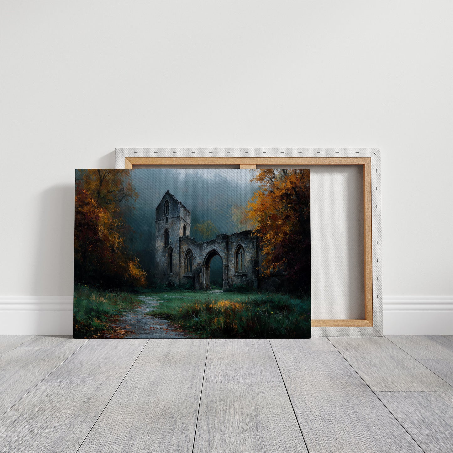 Ruins in Autumn Fog