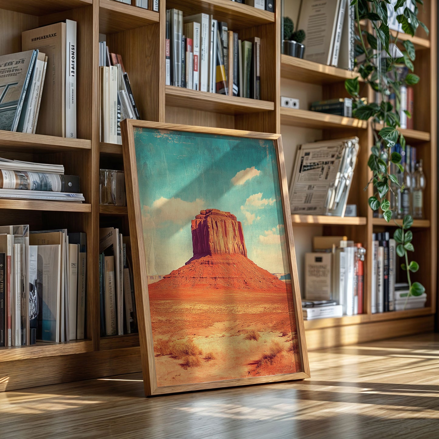 Monument Blaze: Butte Under Western Sky