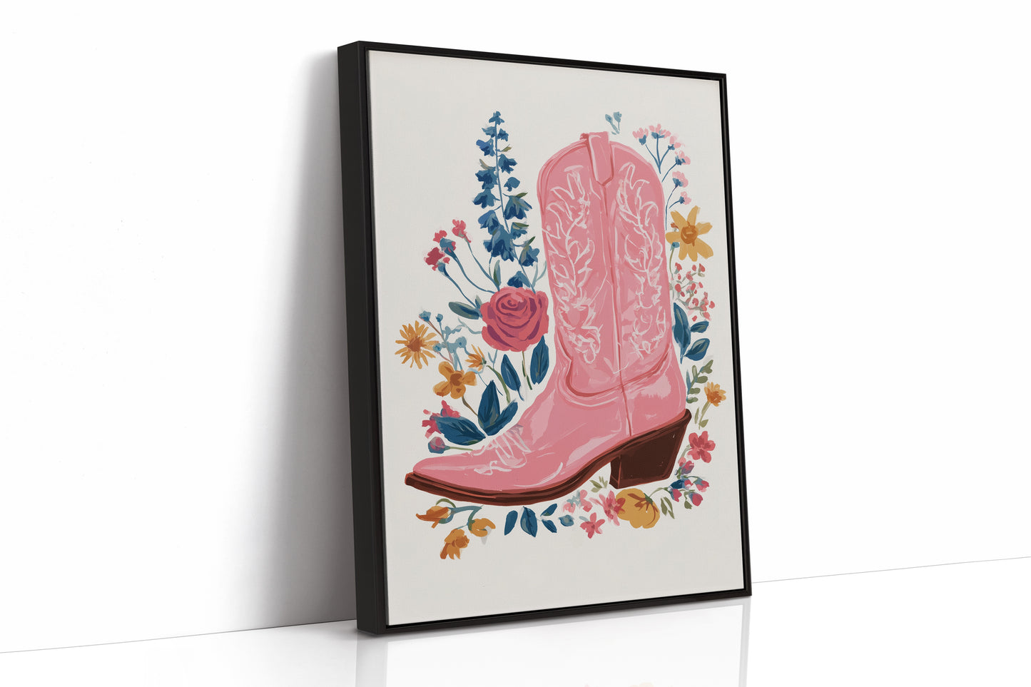 Wildflowers Dance Around Pink Boots
