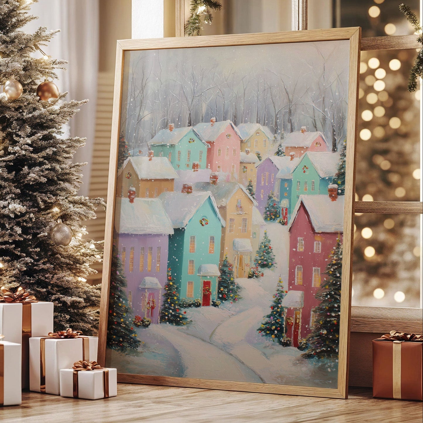 Pastel Houses Share Winter Stories