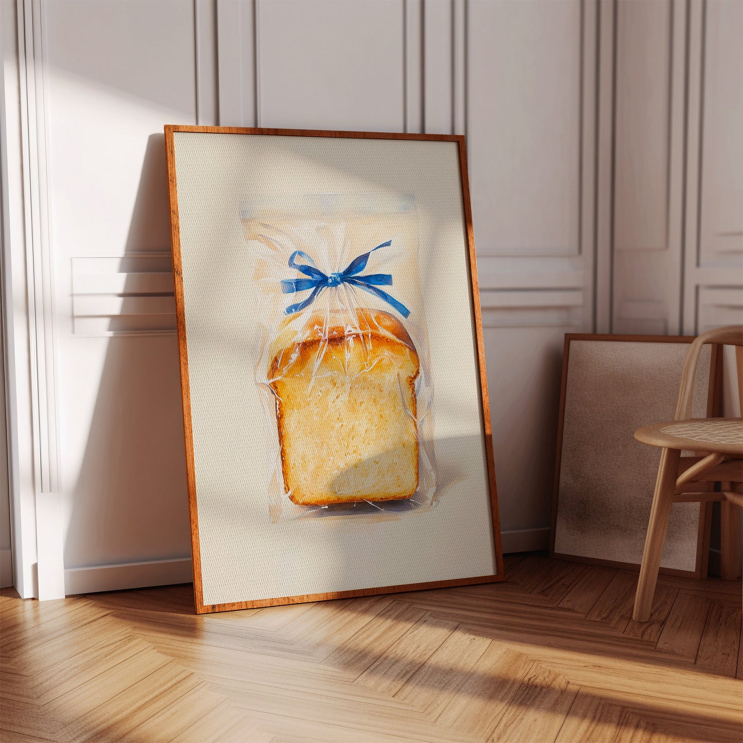 Fresh Bread Wrapped In Blue