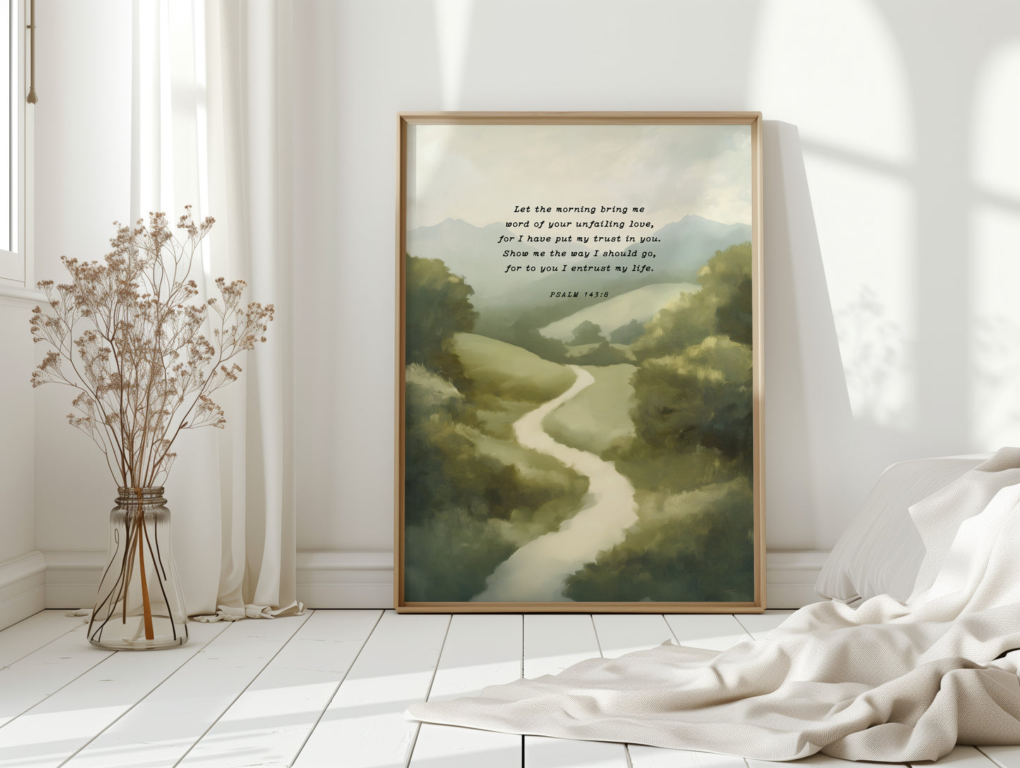 Guided Morning Path Psalm 143:8 Art Print