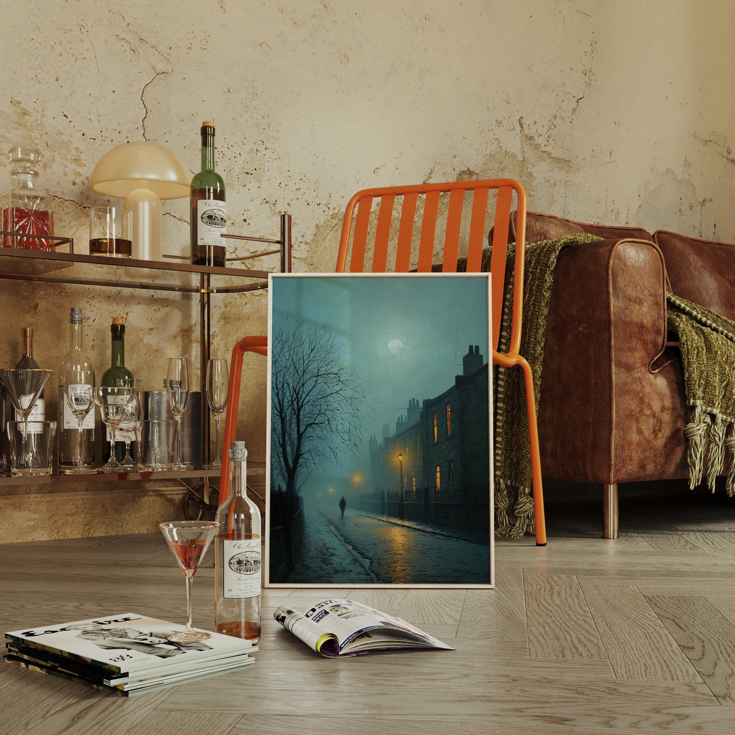 A Lantern's Glow in Fog