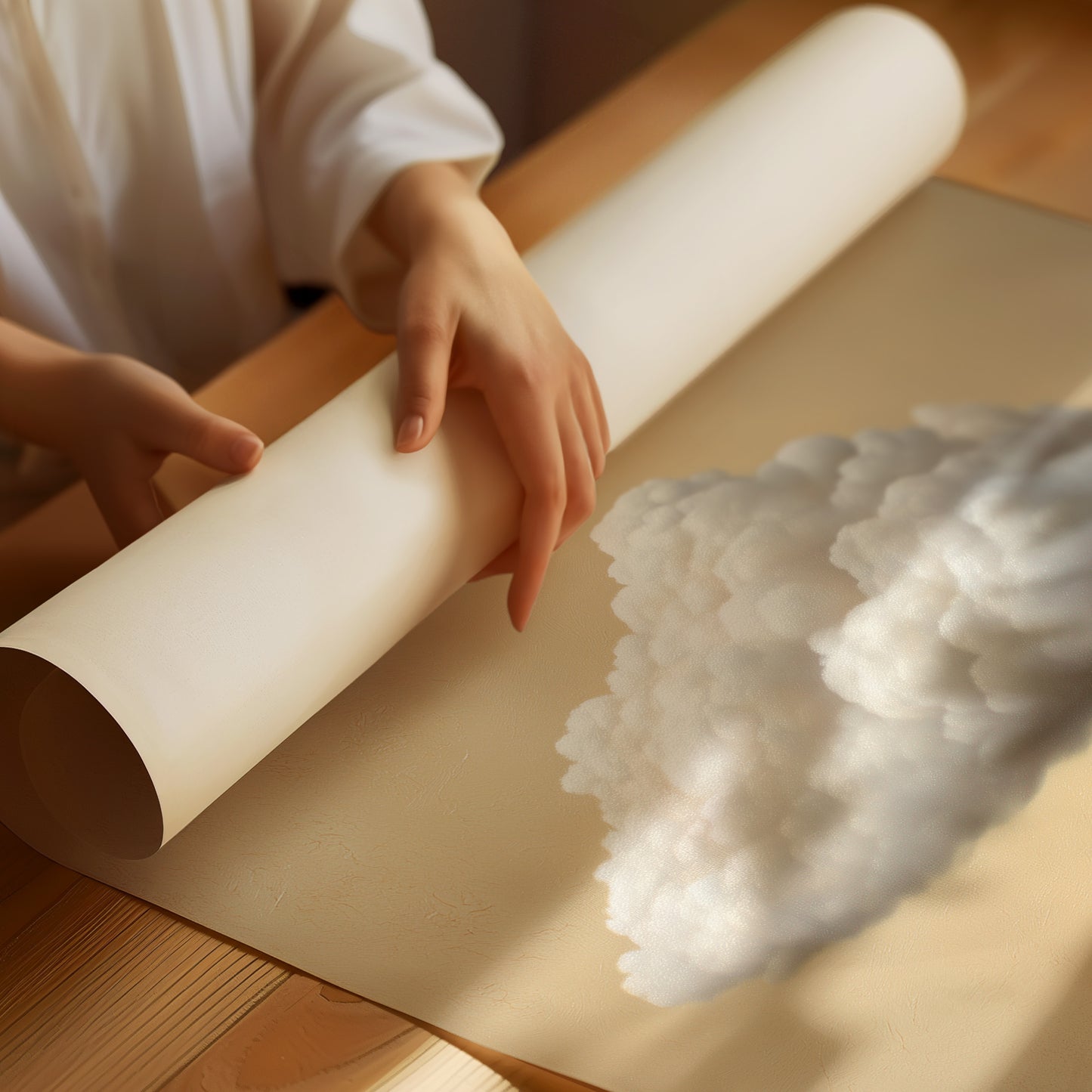 Solitary Cloud Finds Library Peace