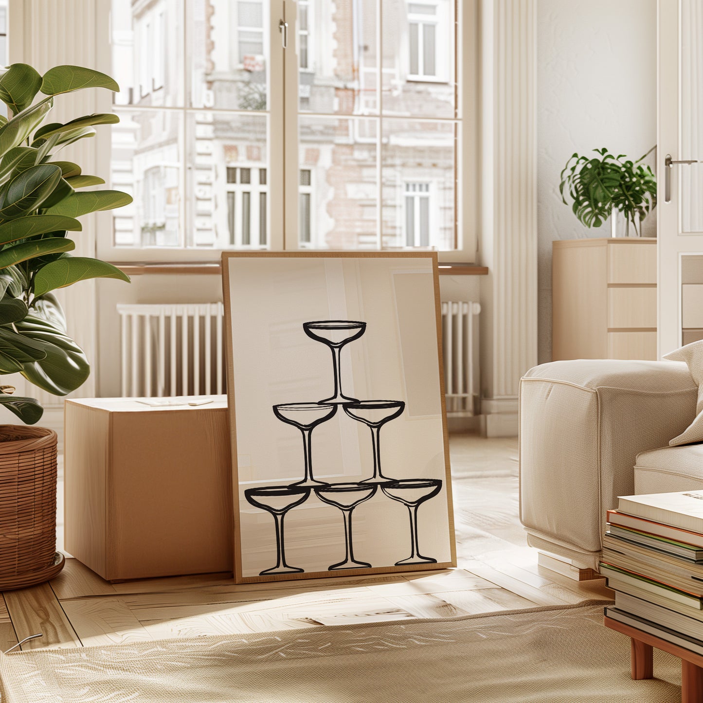 Champagne Tower Draws Midnight Maps