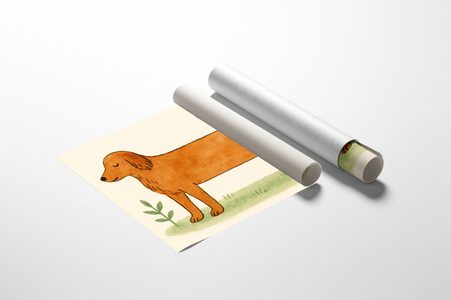 Golden Retriever Under Blue Skies