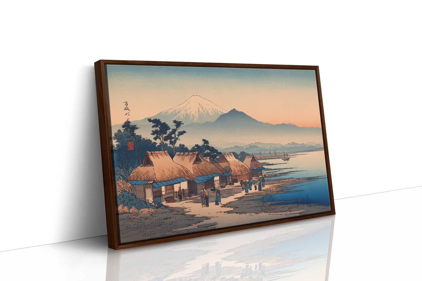 Coastal Village Greets Mountain Dawn