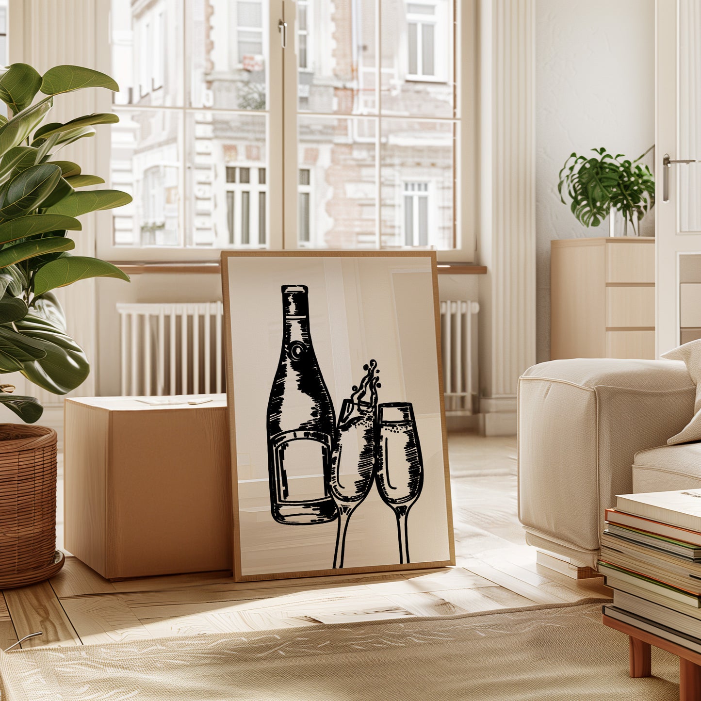 Bubbles Dance Their Midnight Toast