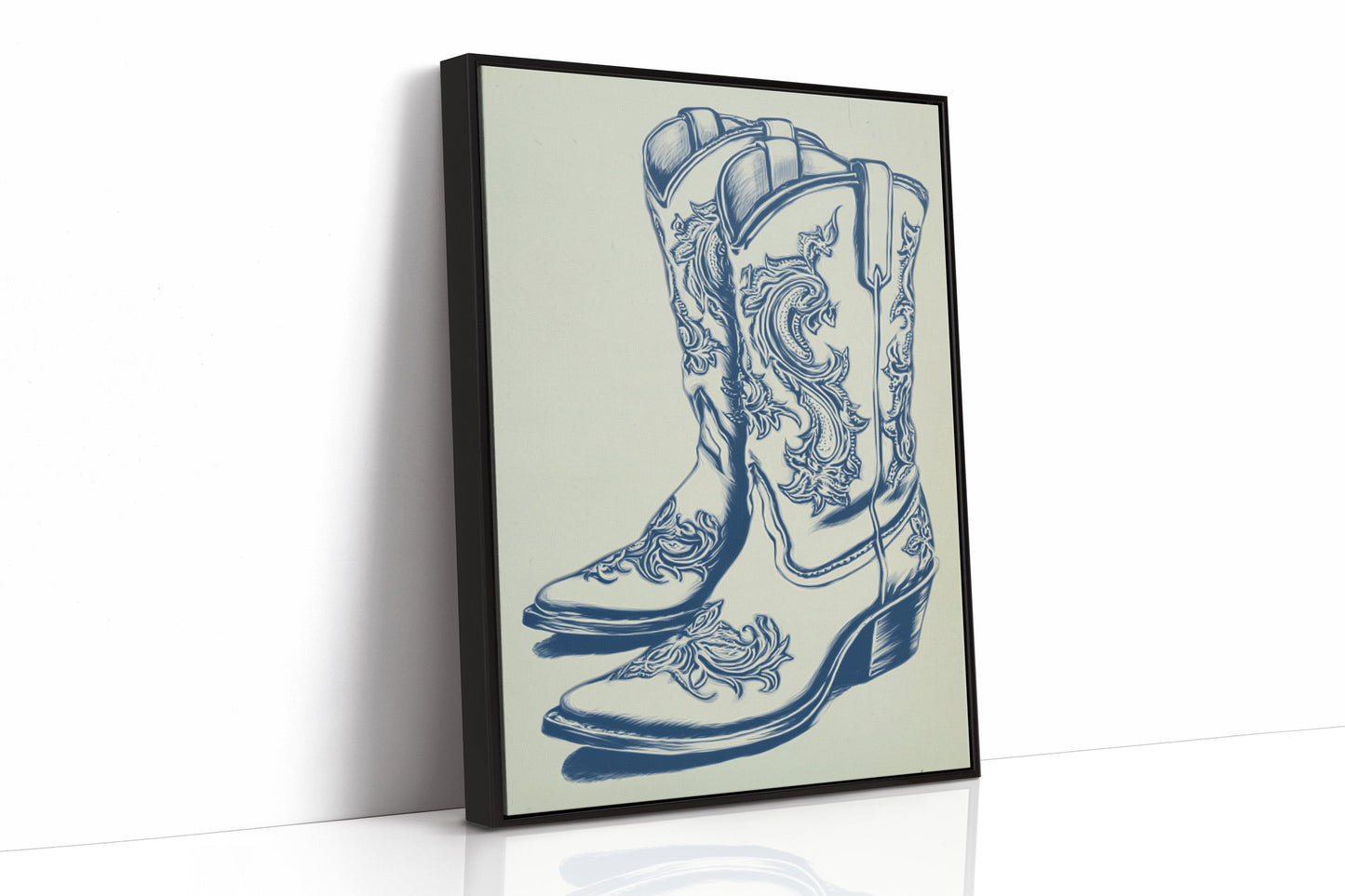 Indigo Stitches Dance Through Leather