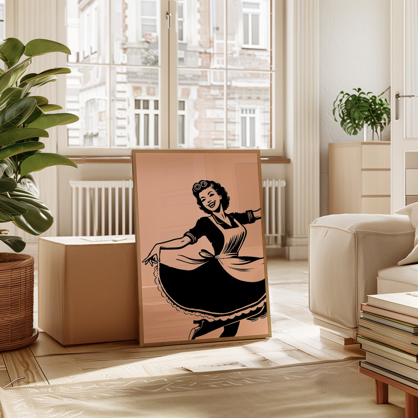 Aprons Dance Through Blush Kitchen Light