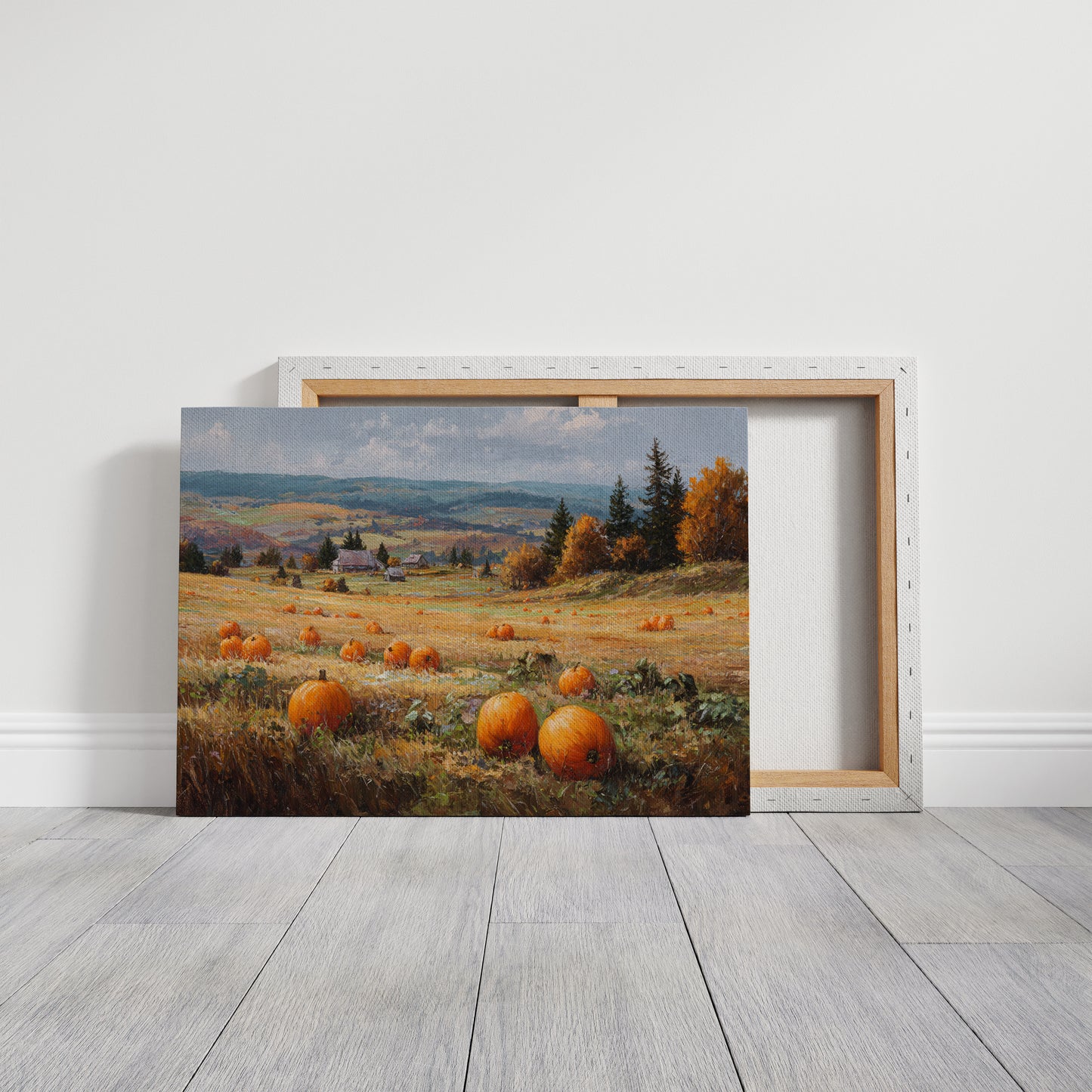 Pumpkins Rest In Rolling Hills