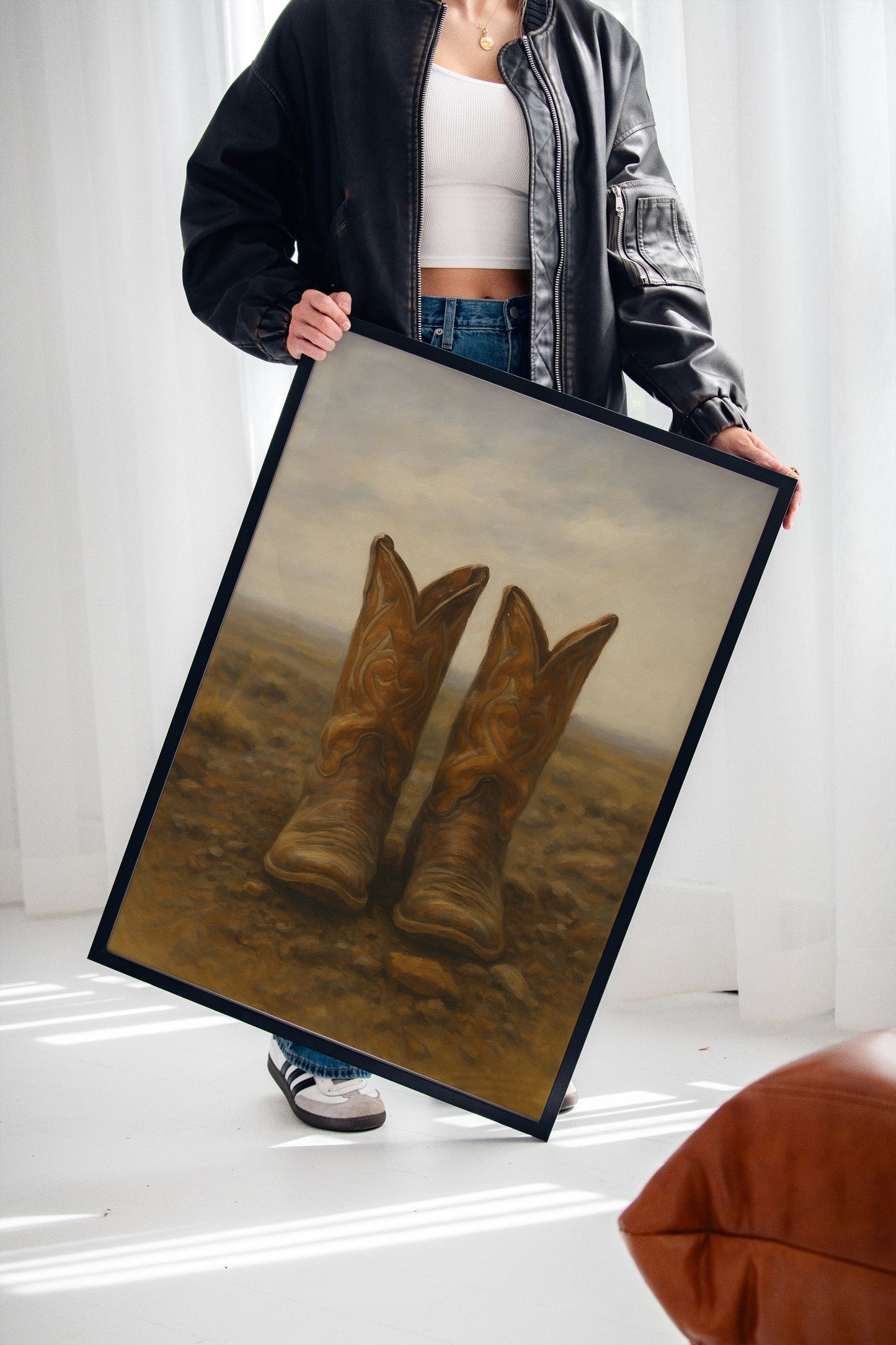 Western Boots Still Life – Cowboy Art Print