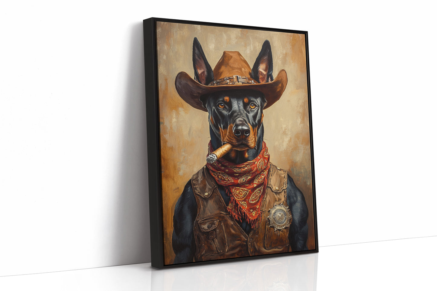 Doberman Marshal with a Steel Gaze
