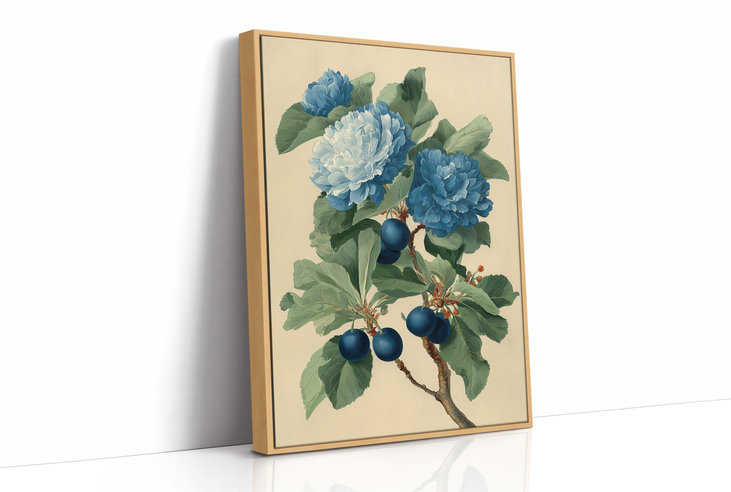 Blue Blooms and the Last of the Plums