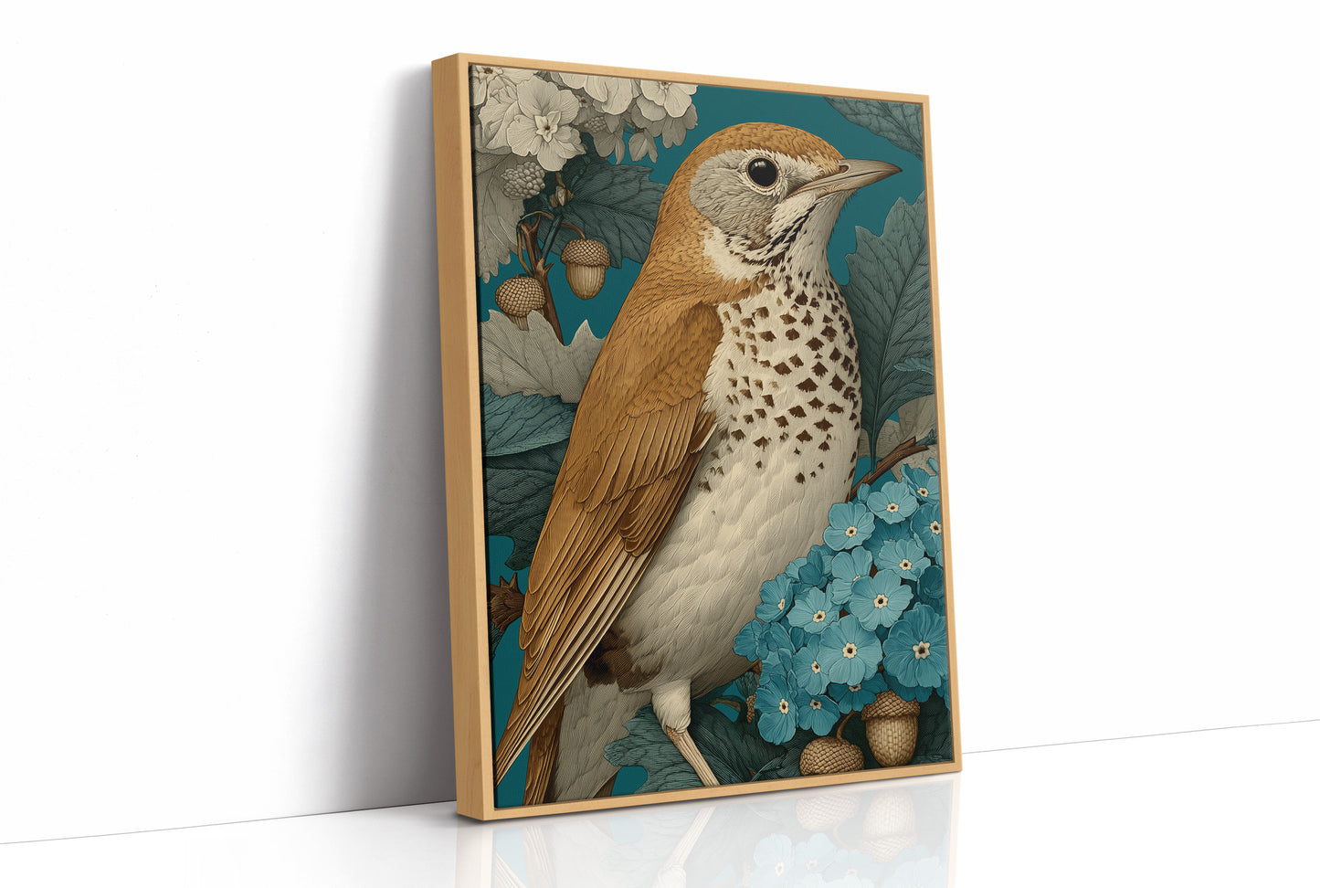 The Thrush Among Forget-Me-Nots