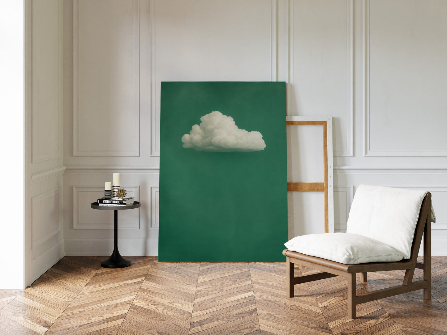 White Cloud on Emerald Sky