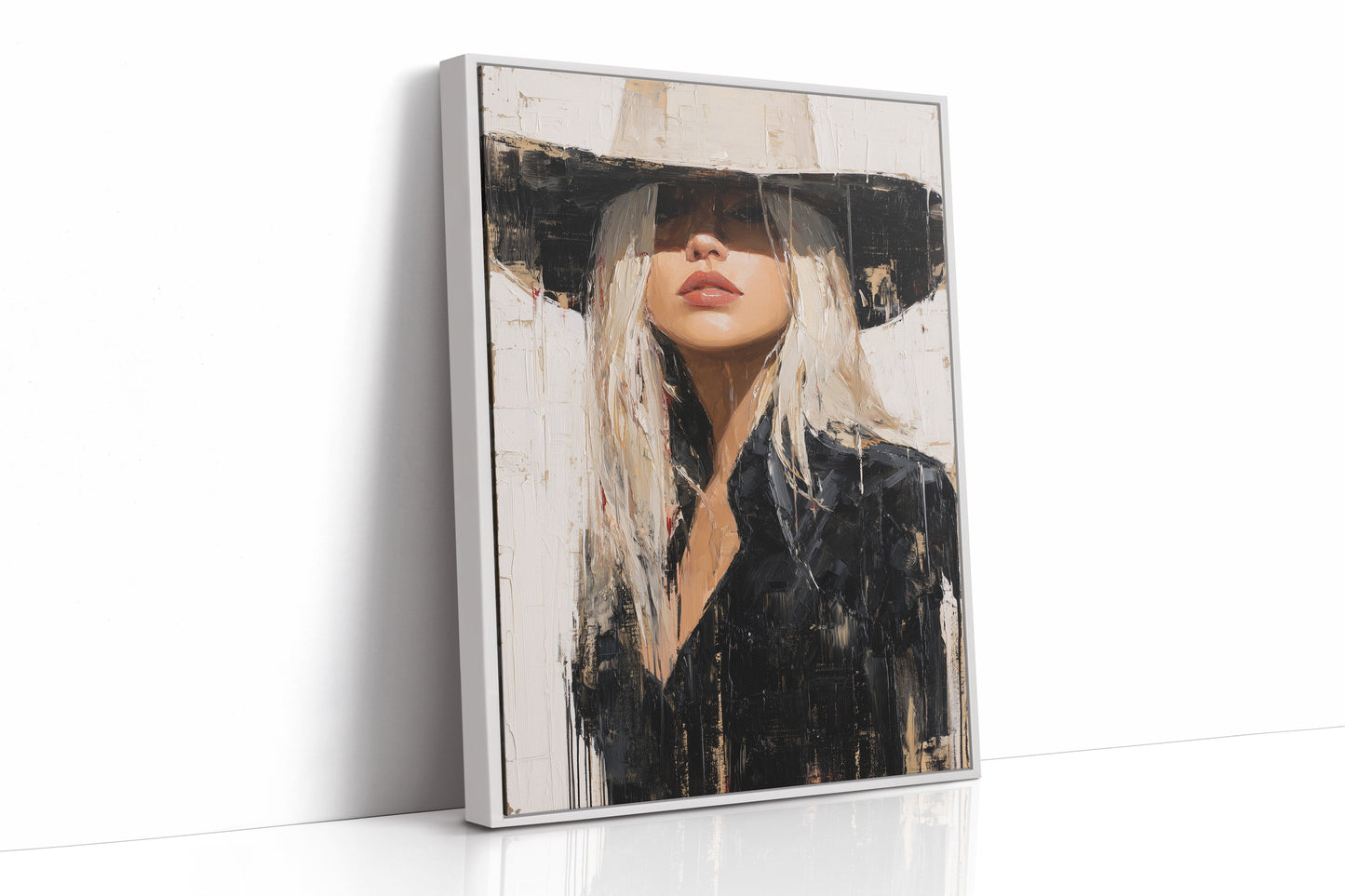 Mysterious Blonde In Wide Brim