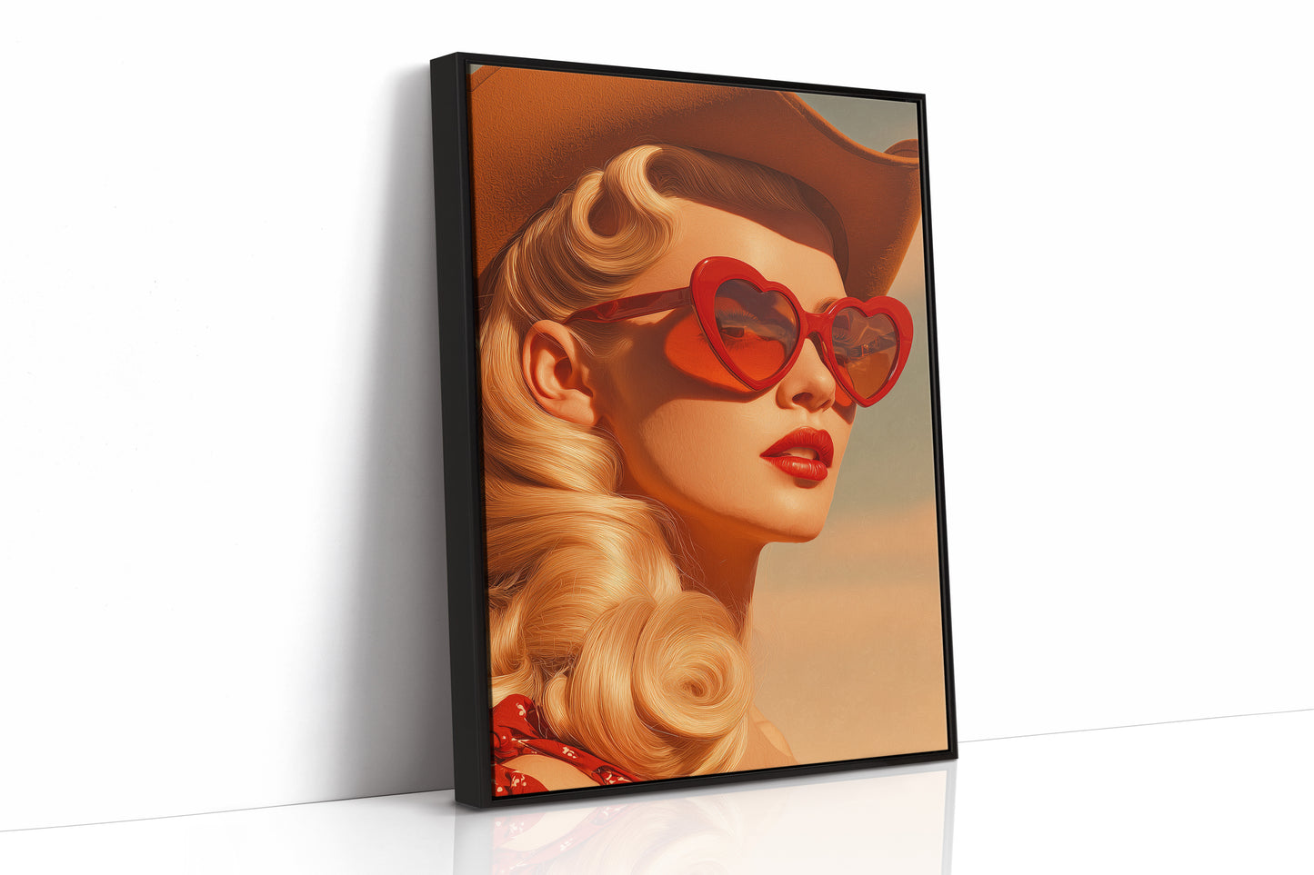 Sunset Hearts Frame Golden Hours