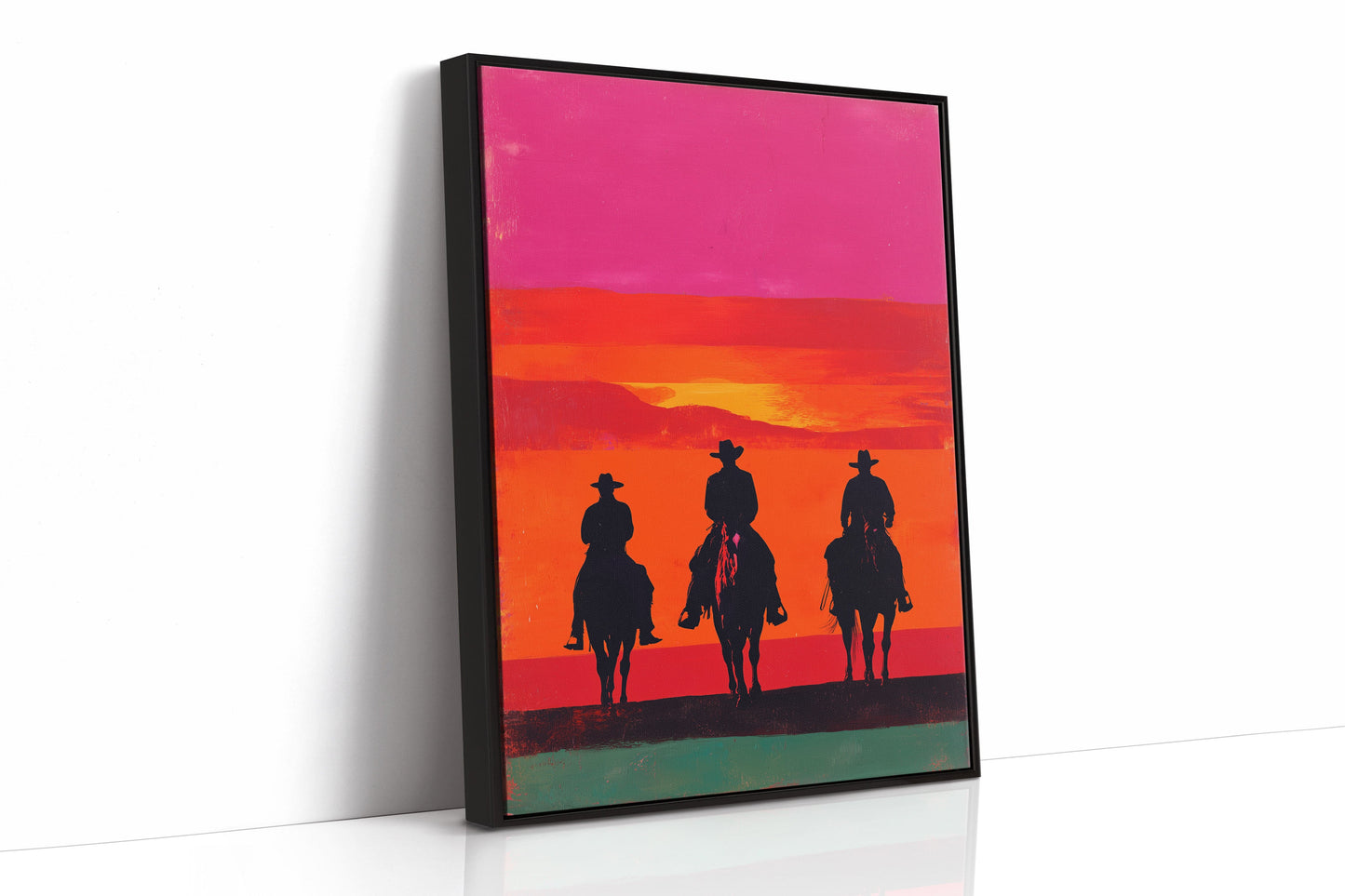 Sunset Calls Three Riders Home