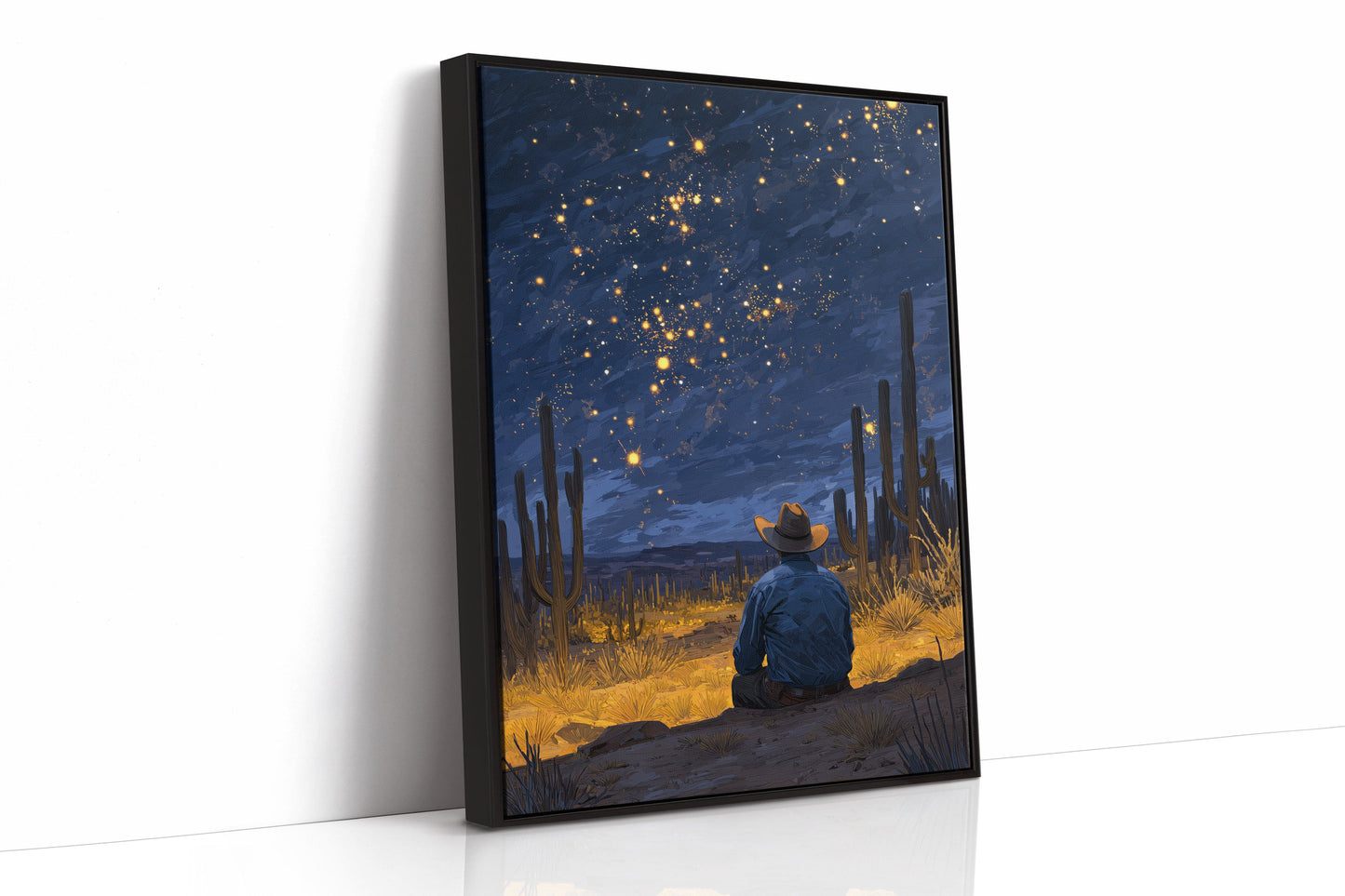 Saguaros Dance Under Desert Stars