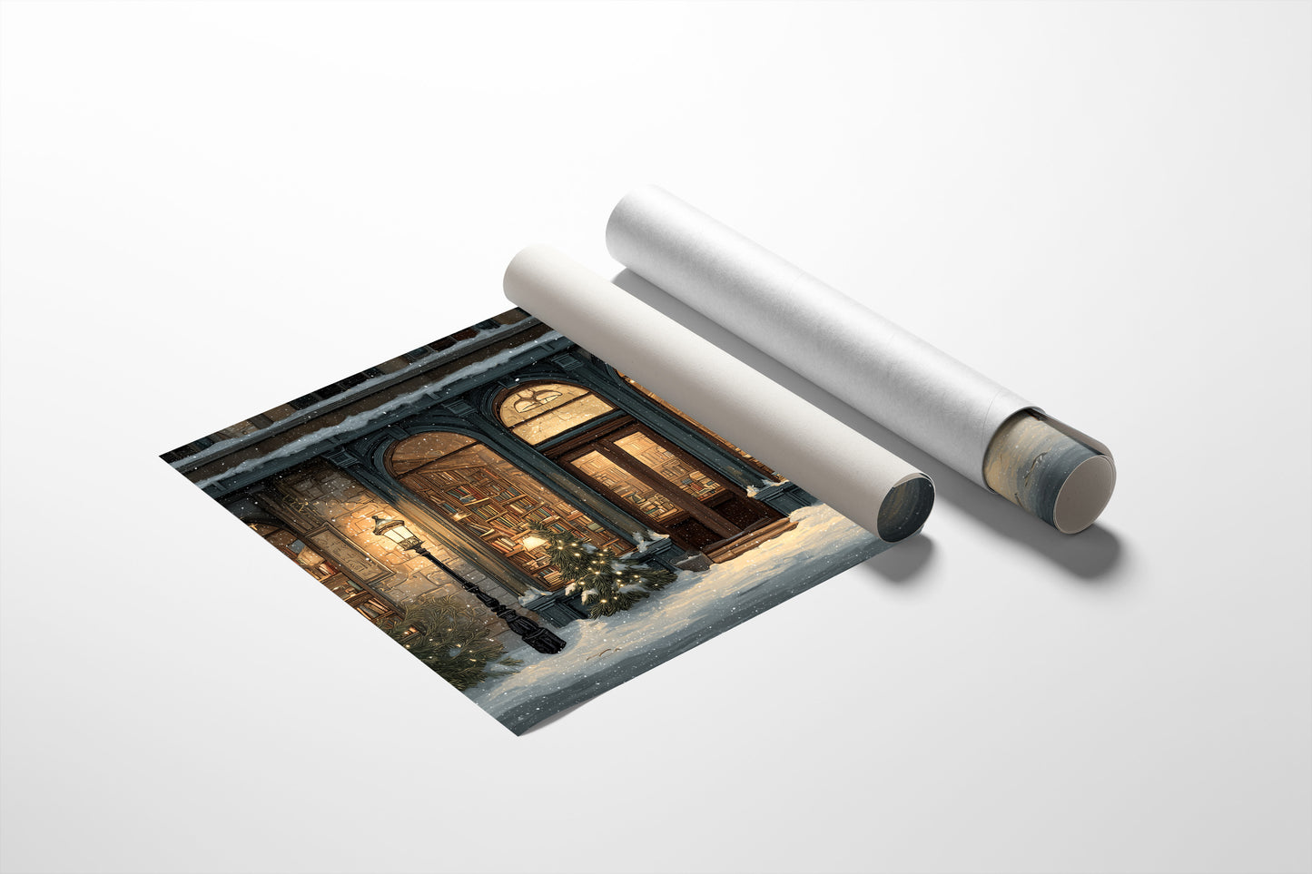 Winter Tales Behind Glowing Windows