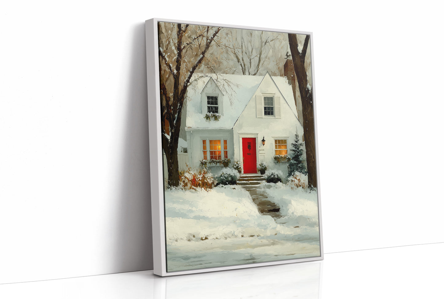 The Red Door in Winter