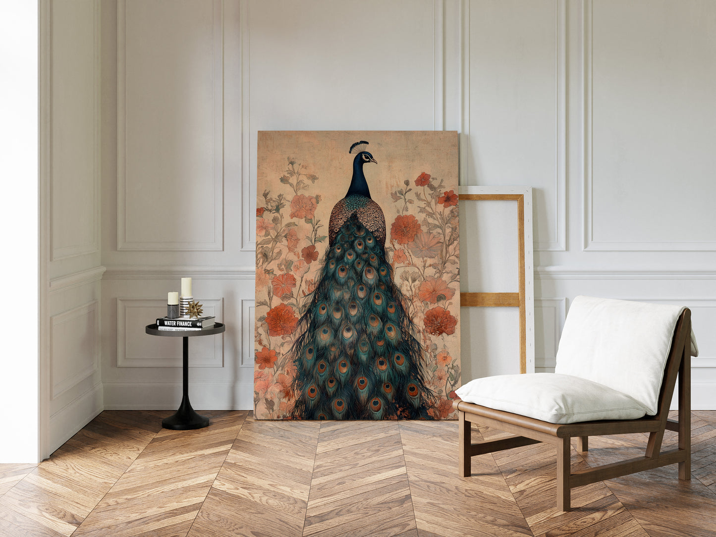 Antique Elegance with Scarlet Bloom