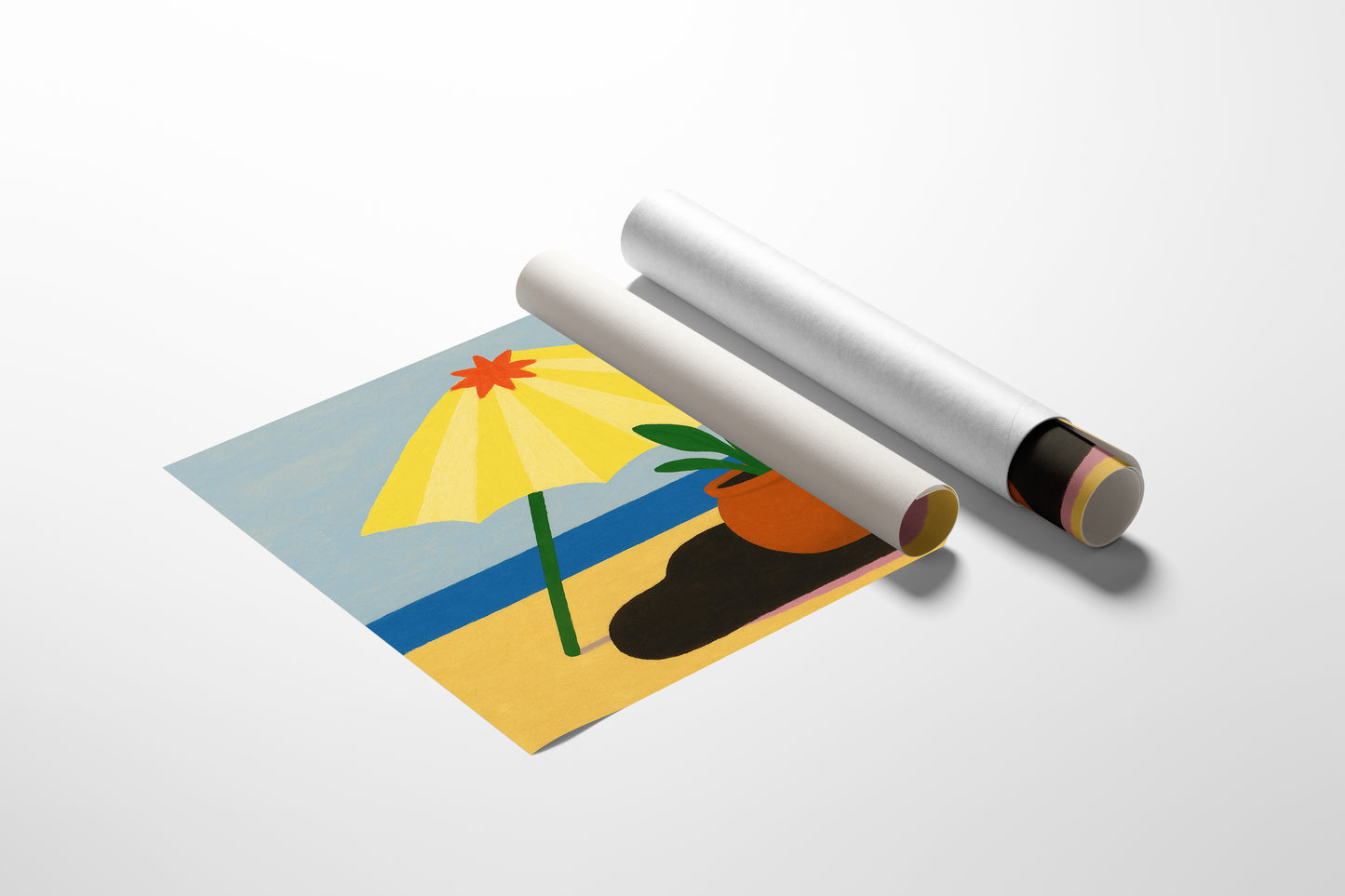 Sunshade and Terracotta by the Sea