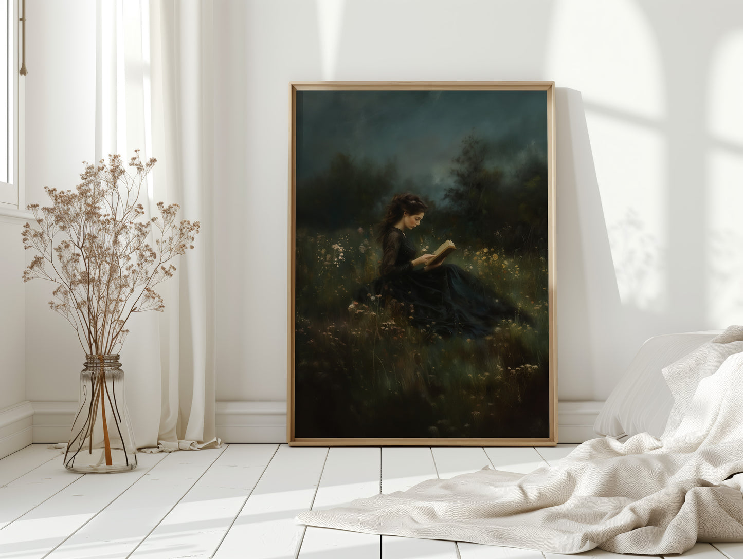 Twilight Reading in the Wild Meadow