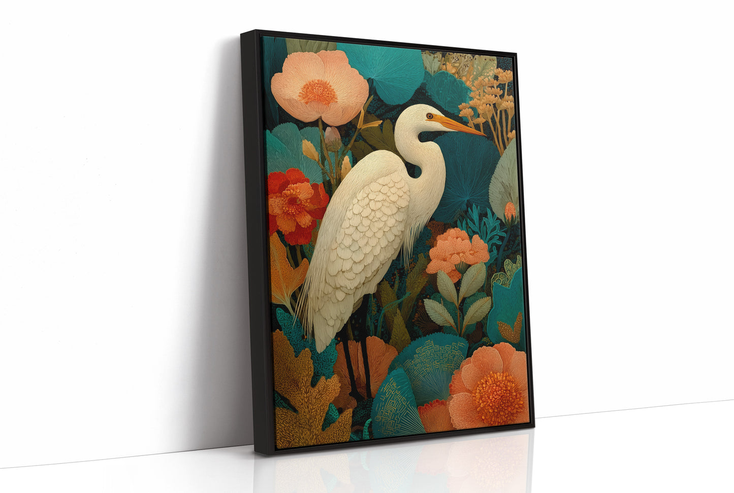 The Egret Stood Among Abundance