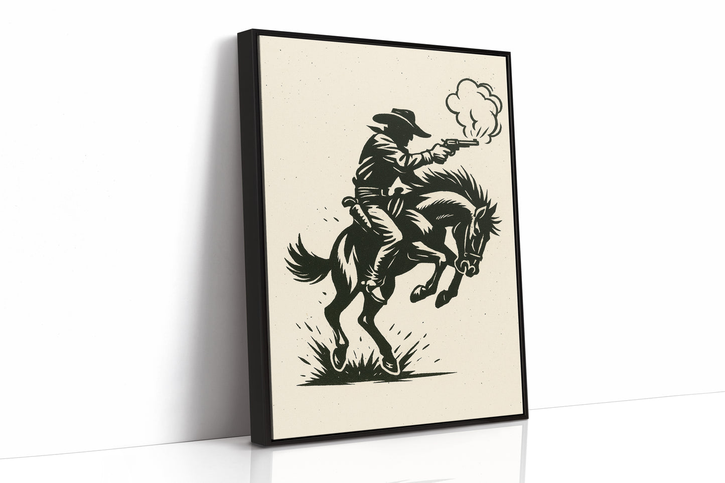 Cowboy Gunfire in the Dust