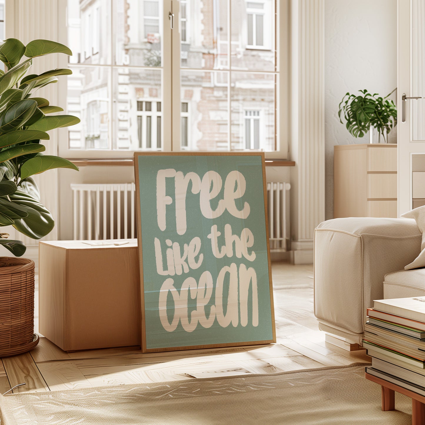 Seafoam Letters Spark Wild Freedom