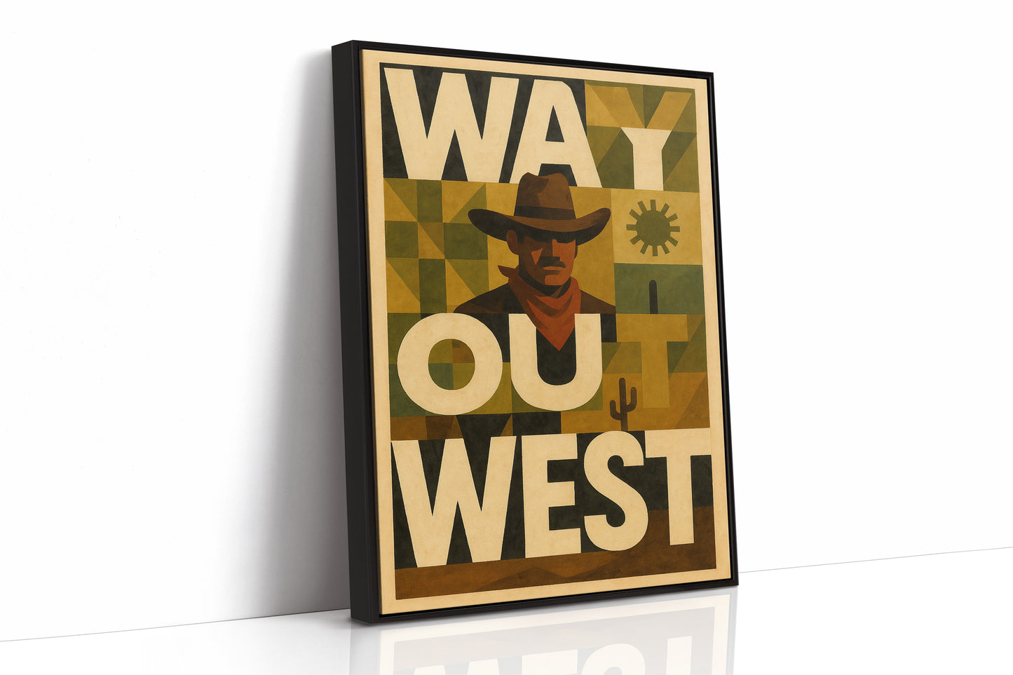 Way Out West Cowboy Poster