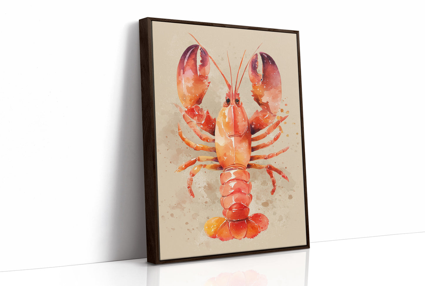 Crimson Tides: Watercolor Crustacean Study