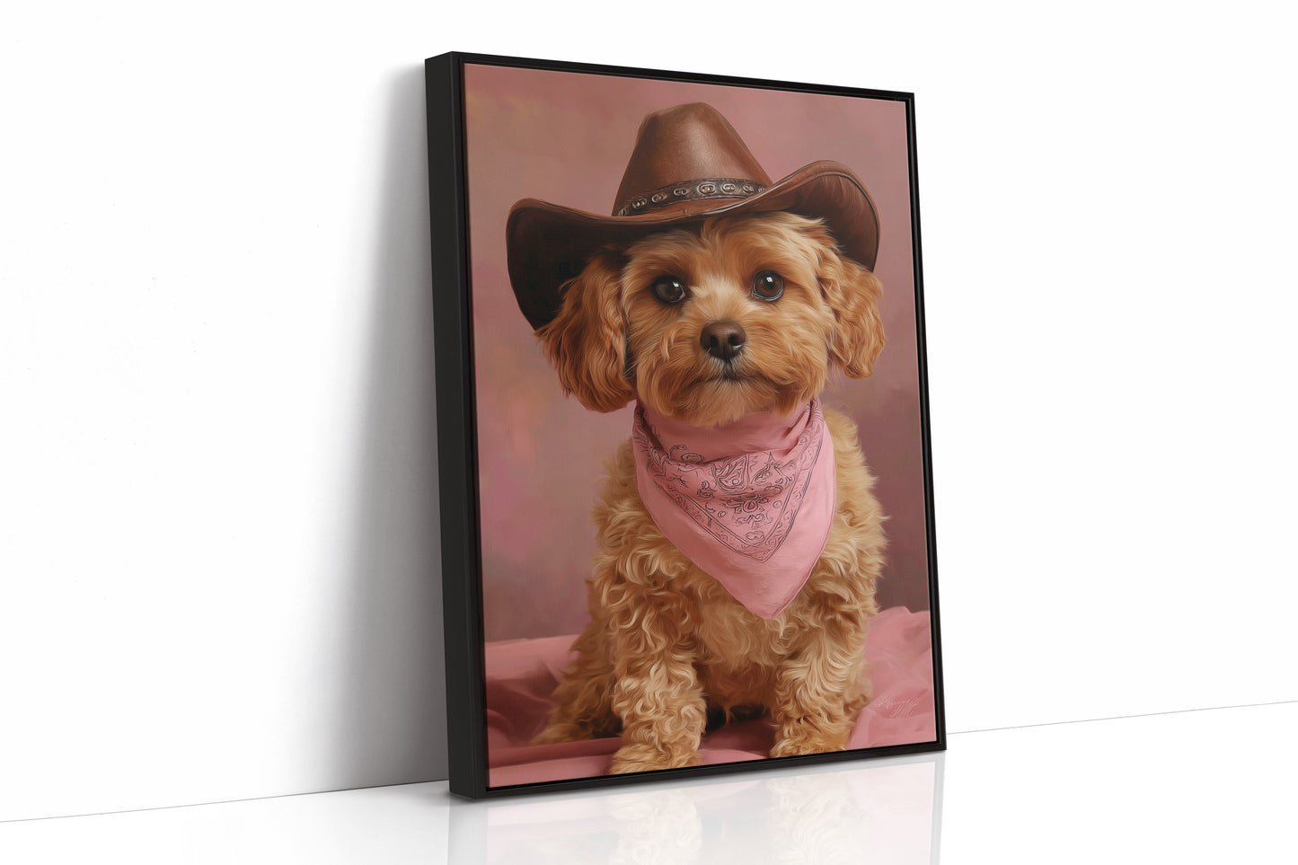 Cowgirl Pup Wears Rose Bandana Tales